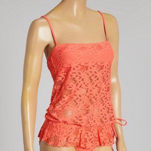 NEW-Kenneth Cole Reaction 2 Piece Tankini - Coral color
